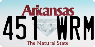 AR license plate 451WRM
