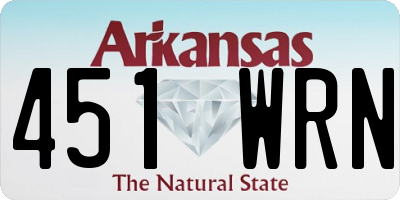 AR license plate 451WRN