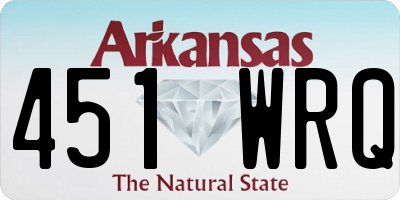 AR license plate 451WRQ