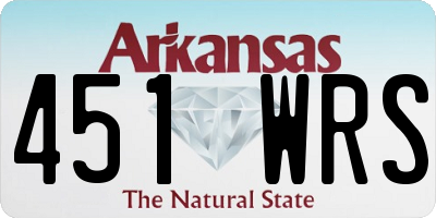 AR license plate 451WRS