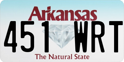 AR license plate 451WRT