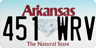 AR license plate 451WRV