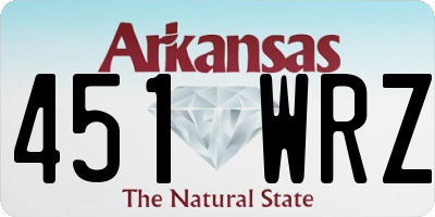 AR license plate 451WRZ
