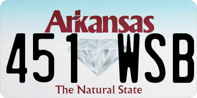 AR license plate 451WSB
