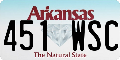 AR license plate 451WSC