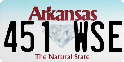 AR license plate 451WSE