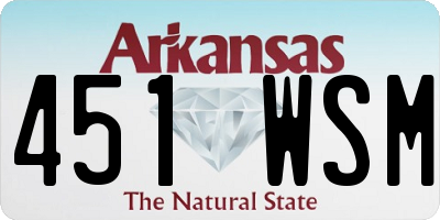 AR license plate 451WSM