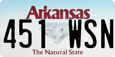 AR license plate 451WSN