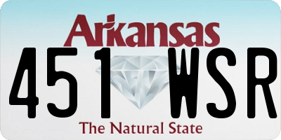 AR license plate 451WSR