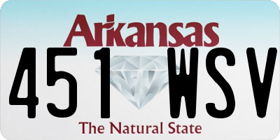 AR license plate 451WSV