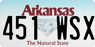 AR license plate 451WSX