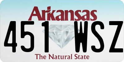 AR license plate 451WSZ