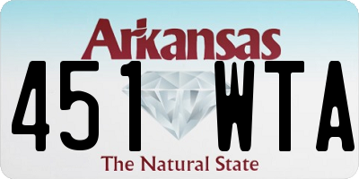 AR license plate 451WTA