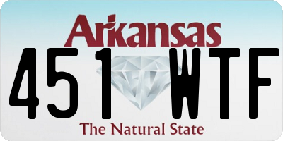 AR license plate 451WTF