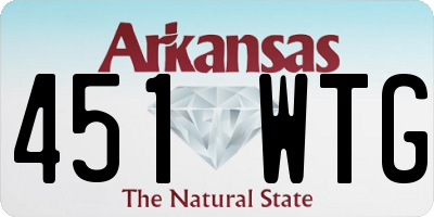 AR license plate 451WTG