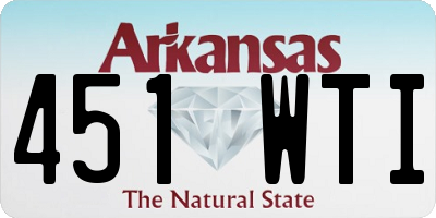 AR license plate 451WTI