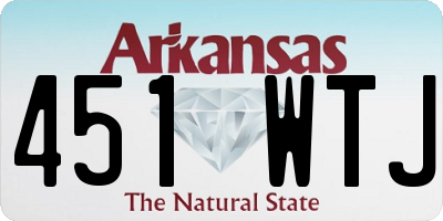 AR license plate 451WTJ