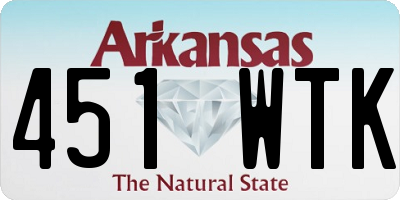 AR license plate 451WTK