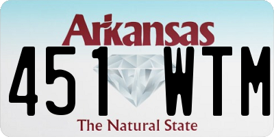 AR license plate 451WTM