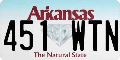 AR license plate 451WTN