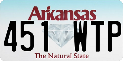 AR license plate 451WTP