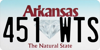 AR license plate 451WTS