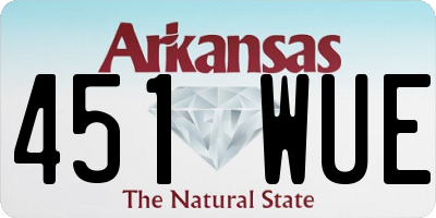 AR license plate 451WUE