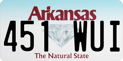 AR license plate 451WUI