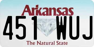 AR license plate 451WUJ