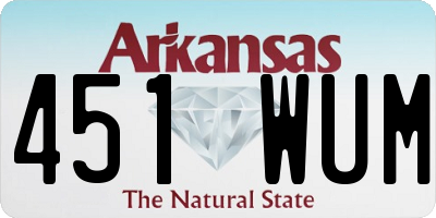 AR license plate 451WUM