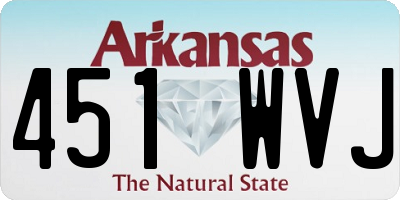 AR license plate 451WVJ