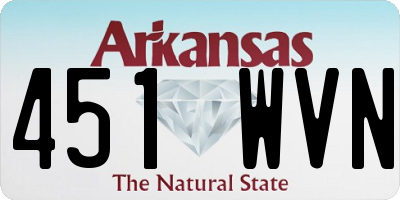 AR license plate 451WVN