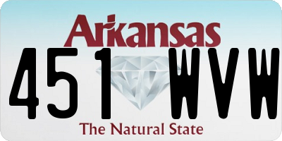 AR license plate 451WVW