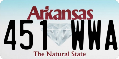 AR license plate 451WWA