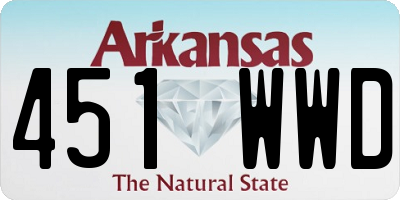 AR license plate 451WWD