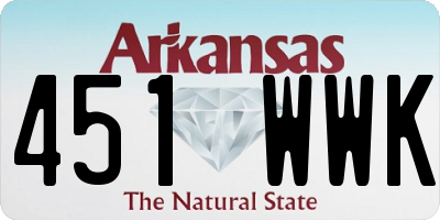 AR license plate 451WWK