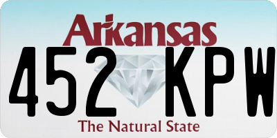 AR license plate 452KPW