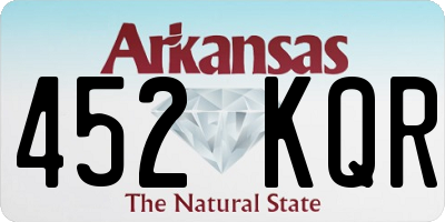 AR license plate 452KQR