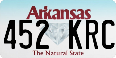 AR license plate 452KRC
