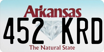 AR license plate 452KRD