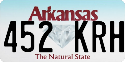 AR license plate 452KRH