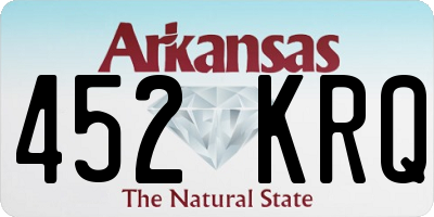 AR license plate 452KRQ