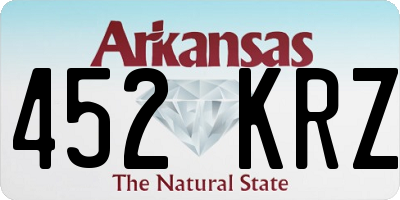 AR license plate 452KRZ