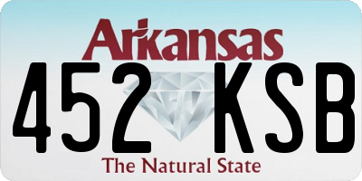 AR license plate 452KSB