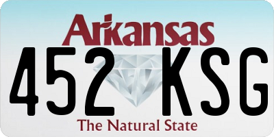 AR license plate 452KSG