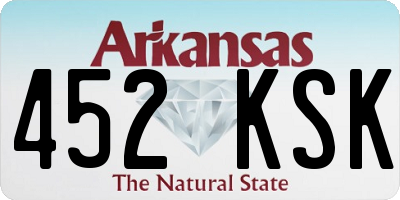 AR license plate 452KSK