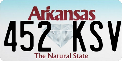AR license plate 452KSV