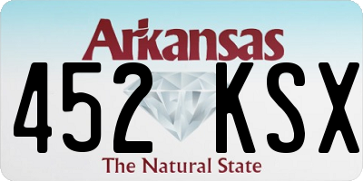 AR license plate 452KSX