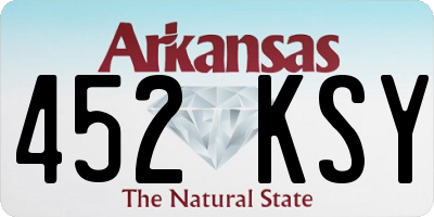 AR license plate 452KSY