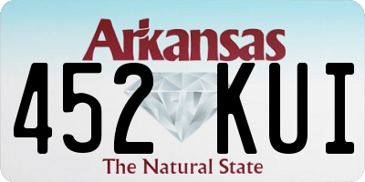 AR license plate 452KUI